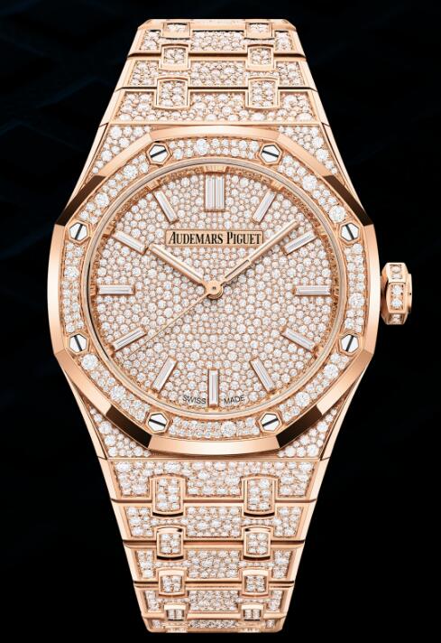 Review 15552OR.ZZ.1358OR.01 Audemars Piguet Royal Oak Selfwinding 37 Pink Gold replica watch - Click Image to Close